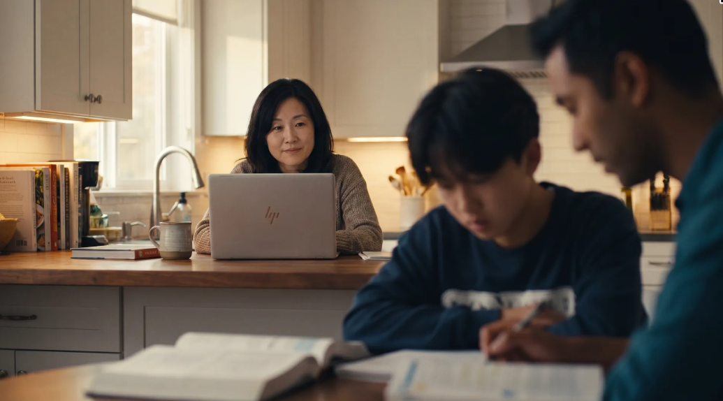 A family learning together